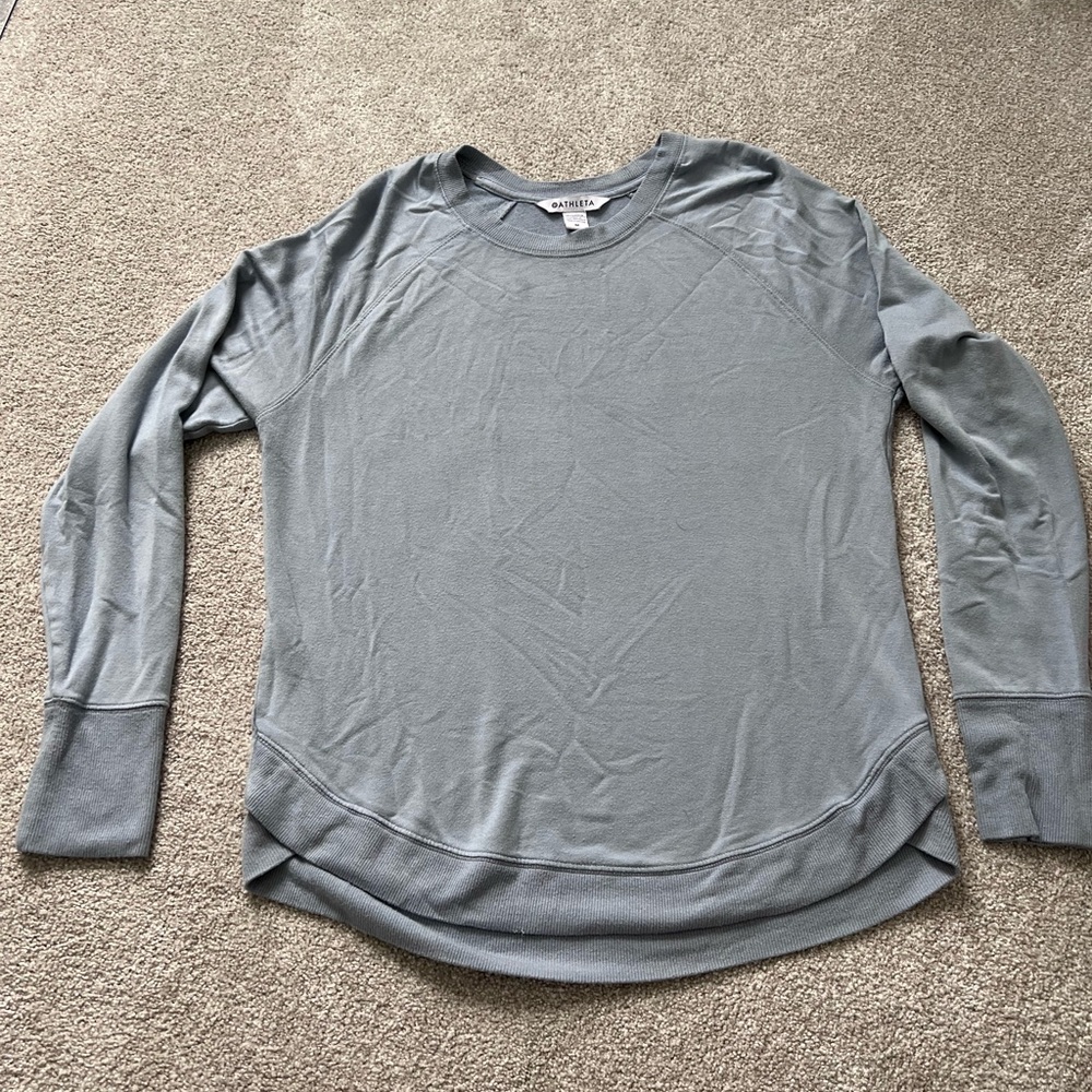 Athleta blue sweatshirt size medium